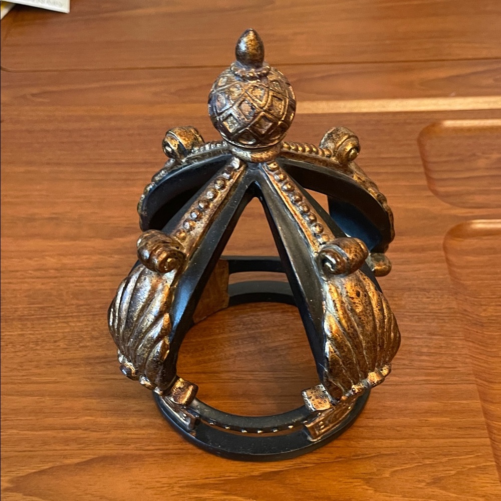 Decorative Gold Accent Crown Sculpture - Home Accents